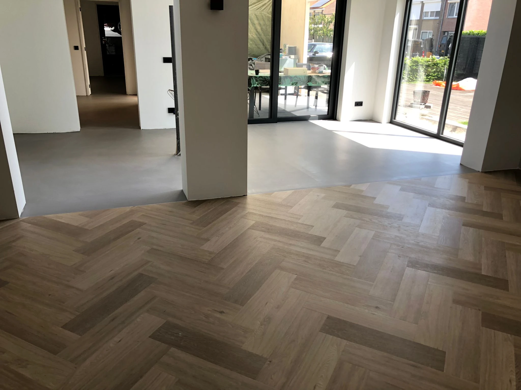 Gietvloer woonkamer